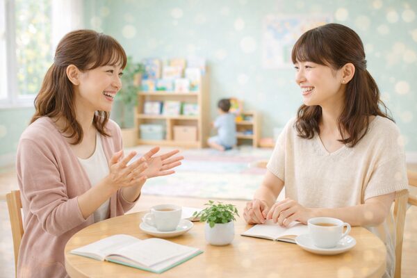 お母さんたちがリラックスして会話するレッスン