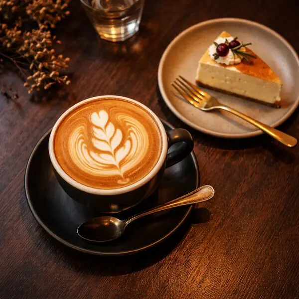 コーヒーとチーズケーキ